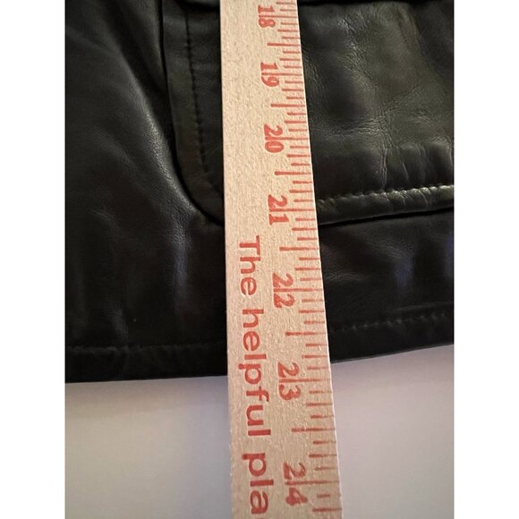 Classiques Entier Nordstrom black supple leather swing coat preppy business L - Picture 8 of 10
